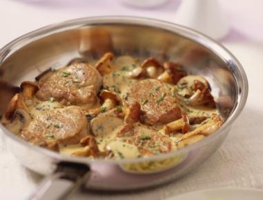 Schweinefilet in feiner Pilzsauce