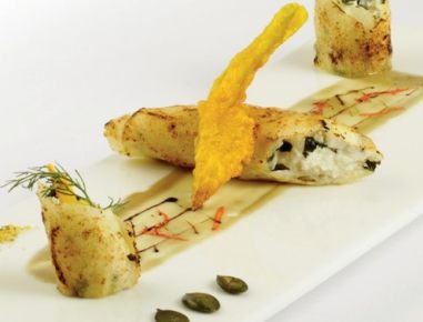 Frischkäse-Frühlingsrolle