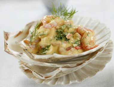 Shrimpscocktail in Joghurt-Mango-Sauce