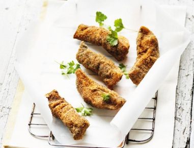 Gebackenes Karpfenfilet in Mohnpanier