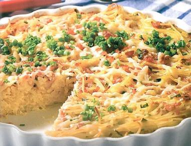 Spagetti Auflauf mit Schinken