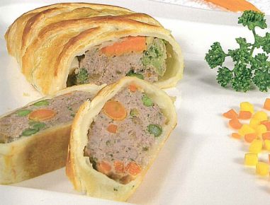 Fleisch Gemüse Strudel