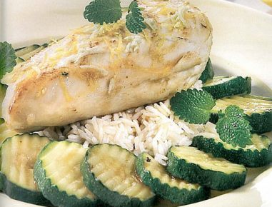 Zitronen Huhn mit Zucchini