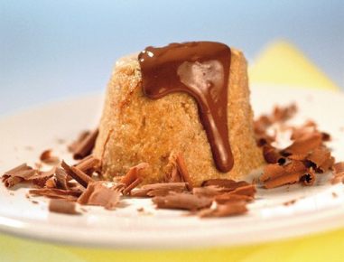 Grießflammeri mit Schokosauce
