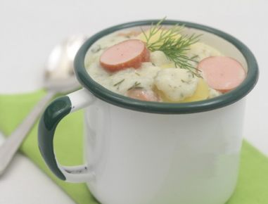Dillkartoffeln mit Frankfurtern