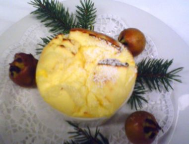 Gratinierte Wollmispeln mit Safran