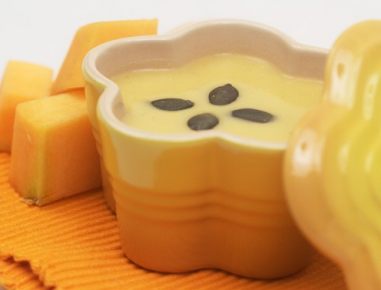 Kürbiscremesuppe mit Wein