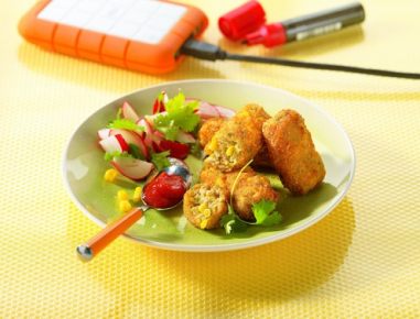 Mexikanische Hühner-Mais-Kroketten