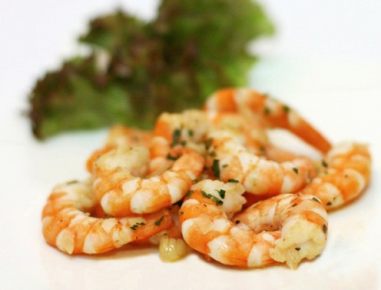 Shrimps mit Knoblauch und Weißwein