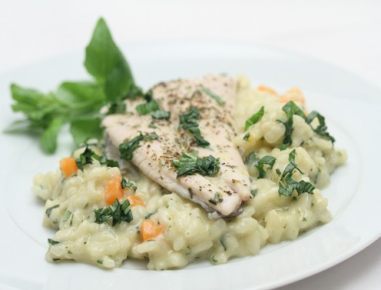 Basilikum Risotto