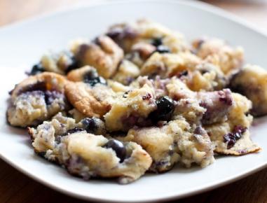 Grießschmarrn mit Heidelbeeren aus dem Dampfgarer