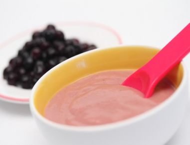 Babynahrung: Apfel-Heidelbeeren-Hafer-Brei