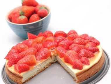 Cheesecake mit Erdbeeren