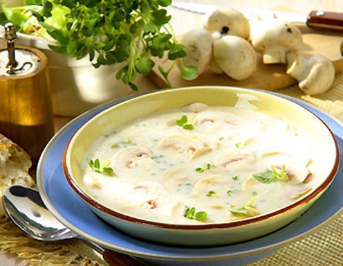 Leichte Champignoncreme Leichte Champignoncreme