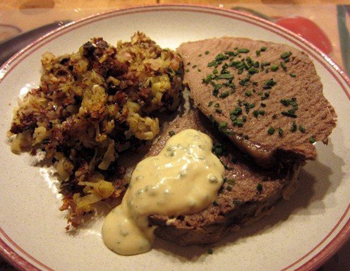 Tafelspitz, Rösterdäpfel, Spinat, Apfelkren, Schnittlauchsauce