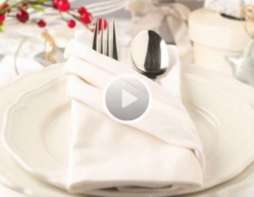 Weihnachtliche Bestecktasche - So einfach geht Serivetten falten! Weihnachtliche Bestecktasche - So einfach geht Serivetten falten!