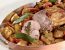 Old viennese-style roast pork with fried potatoes