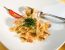 Räucherforellen-Bärlauchragout auf Had'n-Bandnudeln