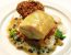 Alpenlachs mit Ofenkürbis und Balsamico-Linsen