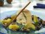 Eisreindling mit gedünsteten Äpfeln und Walnüssen