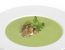 Broccolicremesuppe mit knusprigen Vollkorn - Mozzarellascheiben