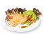 Eierpudding mit Salat