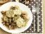 Pilzragout mit Laugenbrezel-Serviettenknödel