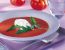 Paradeisrahmsuppe mit Rucolahaube