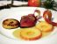 Rehrückenfilet mit Safranäpfeln und Polentatalern