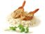 Knoblauch Kräuter Shrimps auf Risotto
