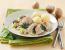 Fleischtascherln mit Spinatkäsefülle und Kräutersauce