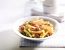 Maccheroni in Ricottasauce mit Birnen, Bohnen und Walnusskernen