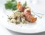 Garnelen im Speckmantel auf Steinpilz-Risotto