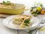 Grün-weiße Spargellasagne