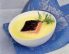 Gelbe Paprikaschaumsuppe mit Lachsforellenfilet