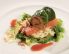 Lachsforellenröllchen mit Blutorangensauce