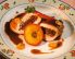 Blunzenschnitzel mit gebratenen Apfelscheiben und Thymiansaft'l