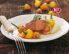 Lammrückenfilet gebraten mit glaciertem Gemüse und Paprika