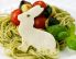 Mozzarella Pasta-Nest mit Osterhäschen
