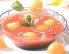 Erdbeer Kaltschale mit Melonenkugeln
