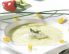 Zucchini Creme Suppe mit Käsenocken