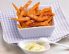 Süßkartoffel-Pommes mit Limettenmayonnaise