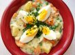 Senf-Eierragout mit Kartoffeln und Gemüse