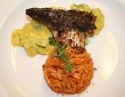 Jerk Makrele mit Jollof Reis & Karibischer Mojo