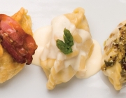 Kärntner Kasnudeln mit Spargelsauce