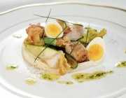 Stallhaserl mit Zucchinicreme