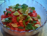 Wassermelonen-Limetten-Bowle