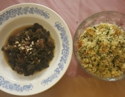 Grünkohl-Curry mit Couscous und Datteln