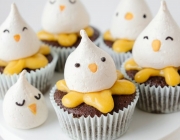 Baiser-Küken-Cupcakes