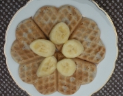 Waffeln mit Bananen